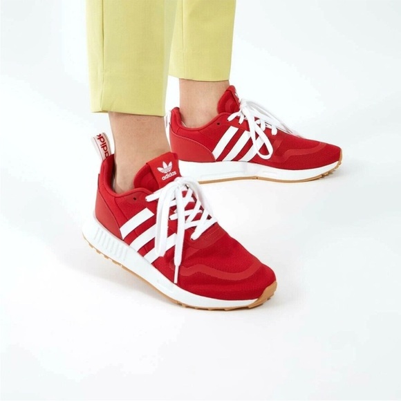 [US8.5] Adidas Women Originals MULTIX Everyday Sneakers Scarlet Cloud White - Picture 1 of 8